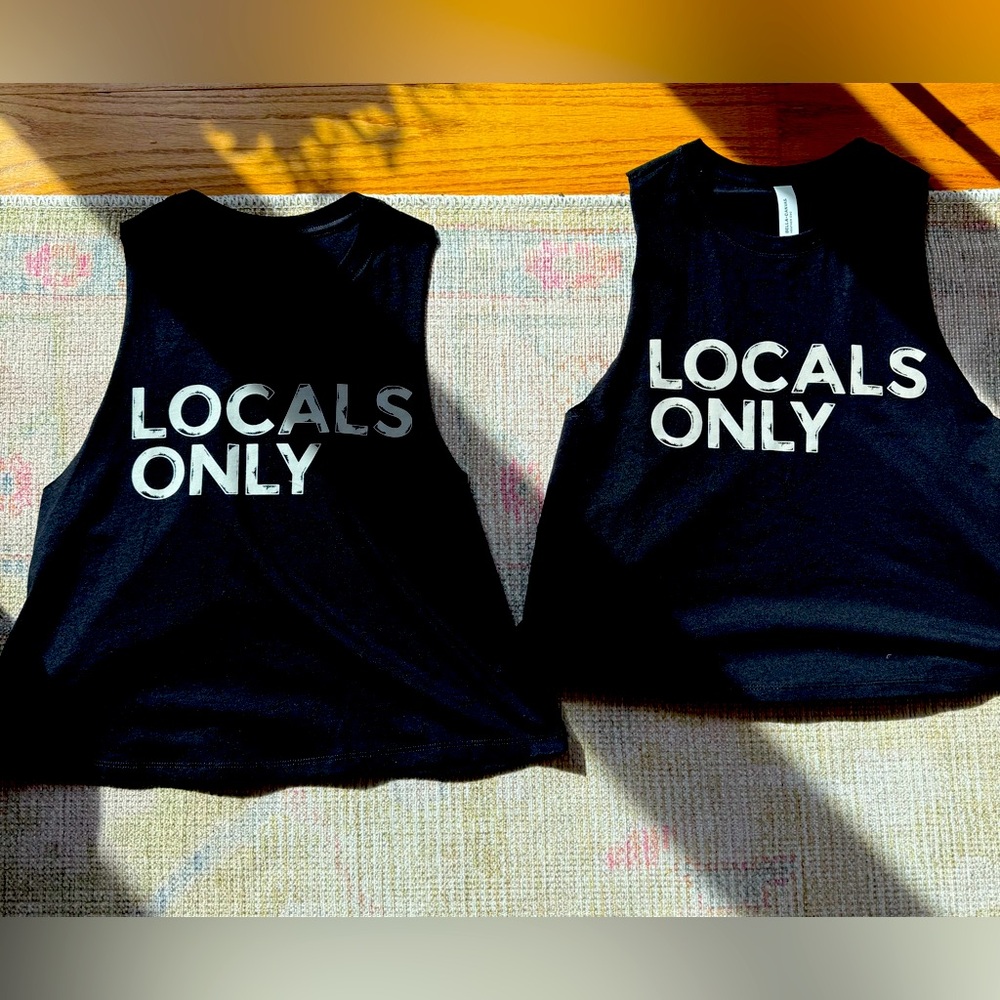Black 'Locals Only' Tank Top